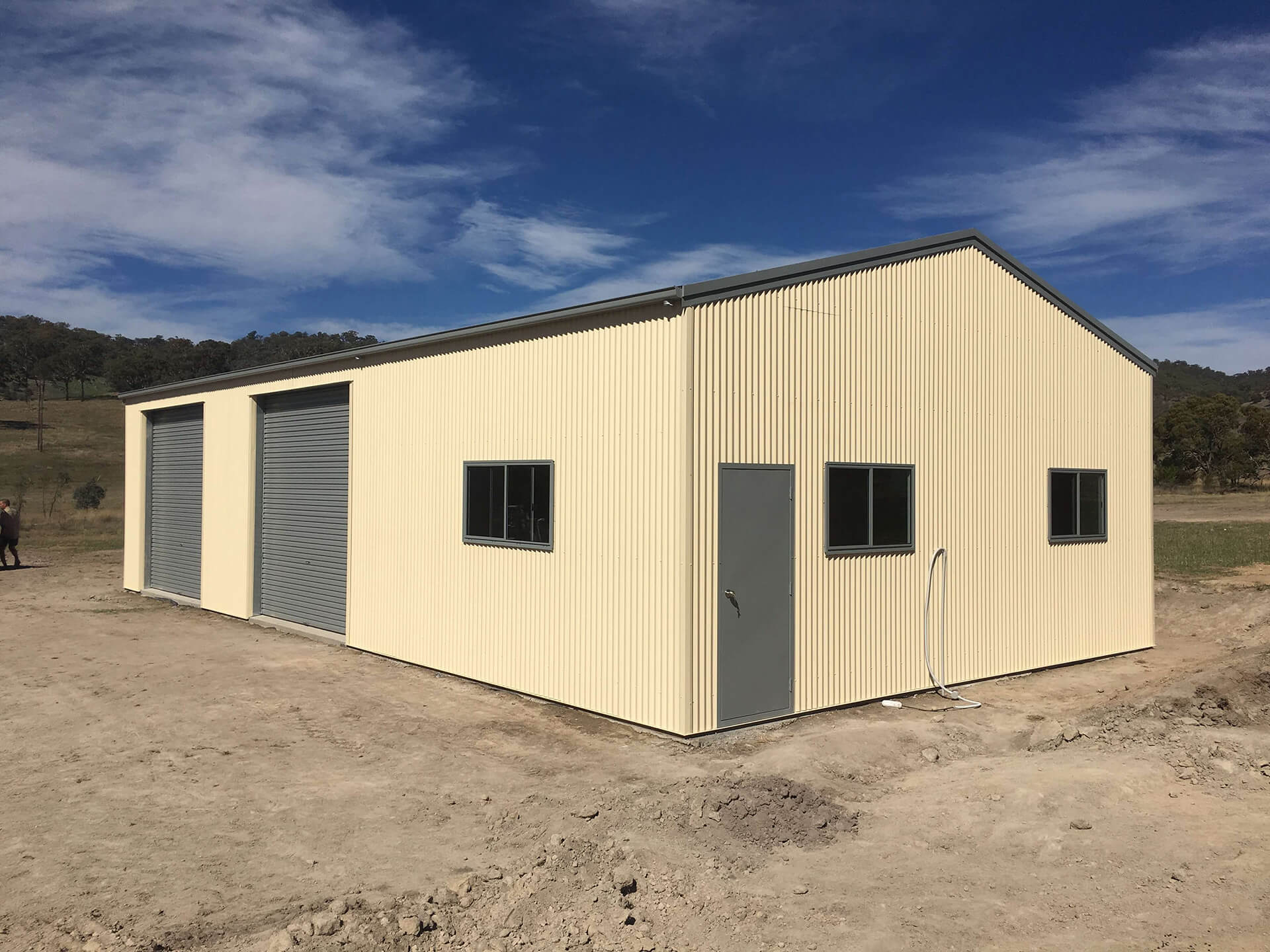 Industrial Shed with roller doors - Snowy Sheds