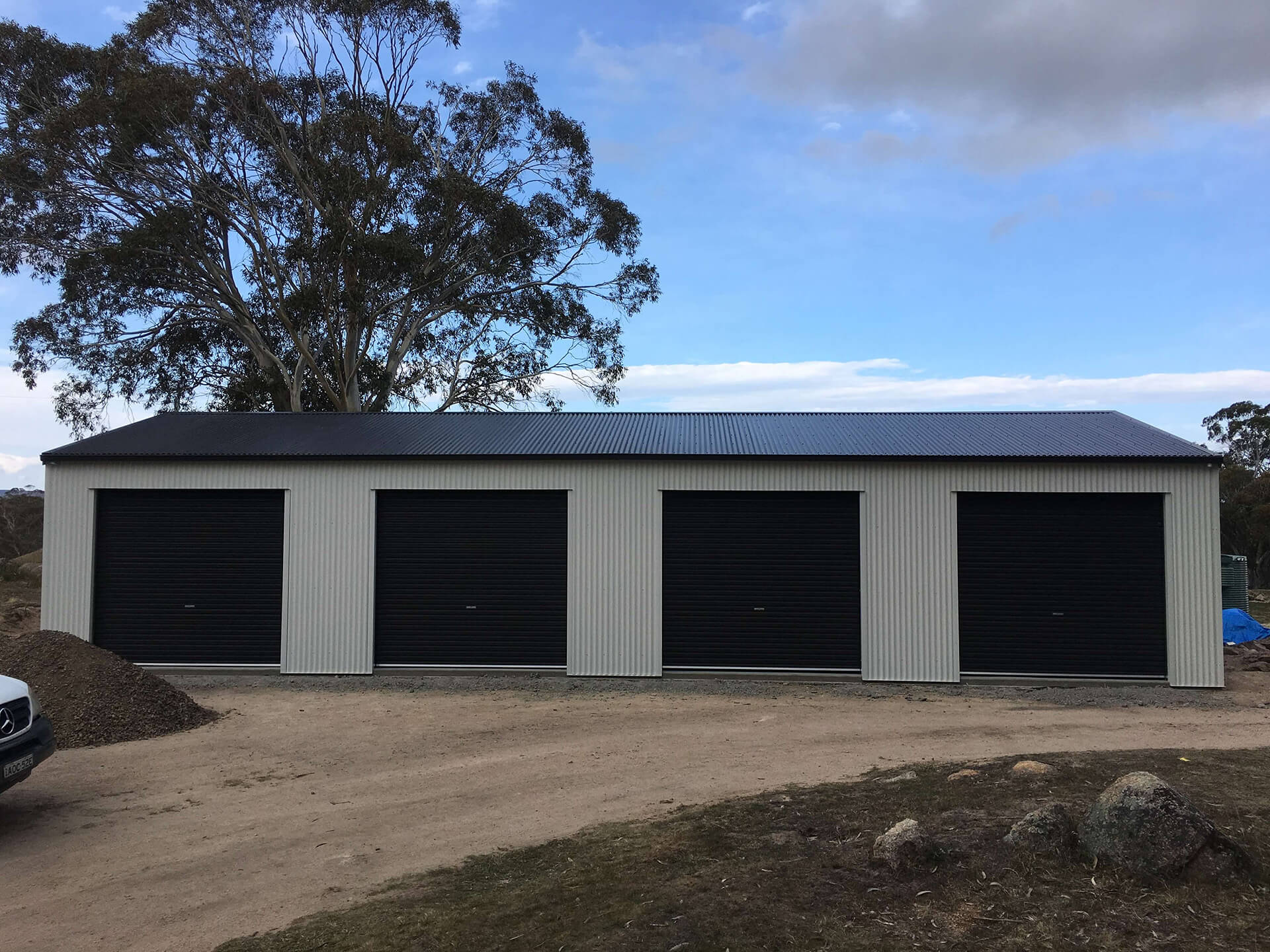 Industrial Shed with roller doors - Snowy Sheds
