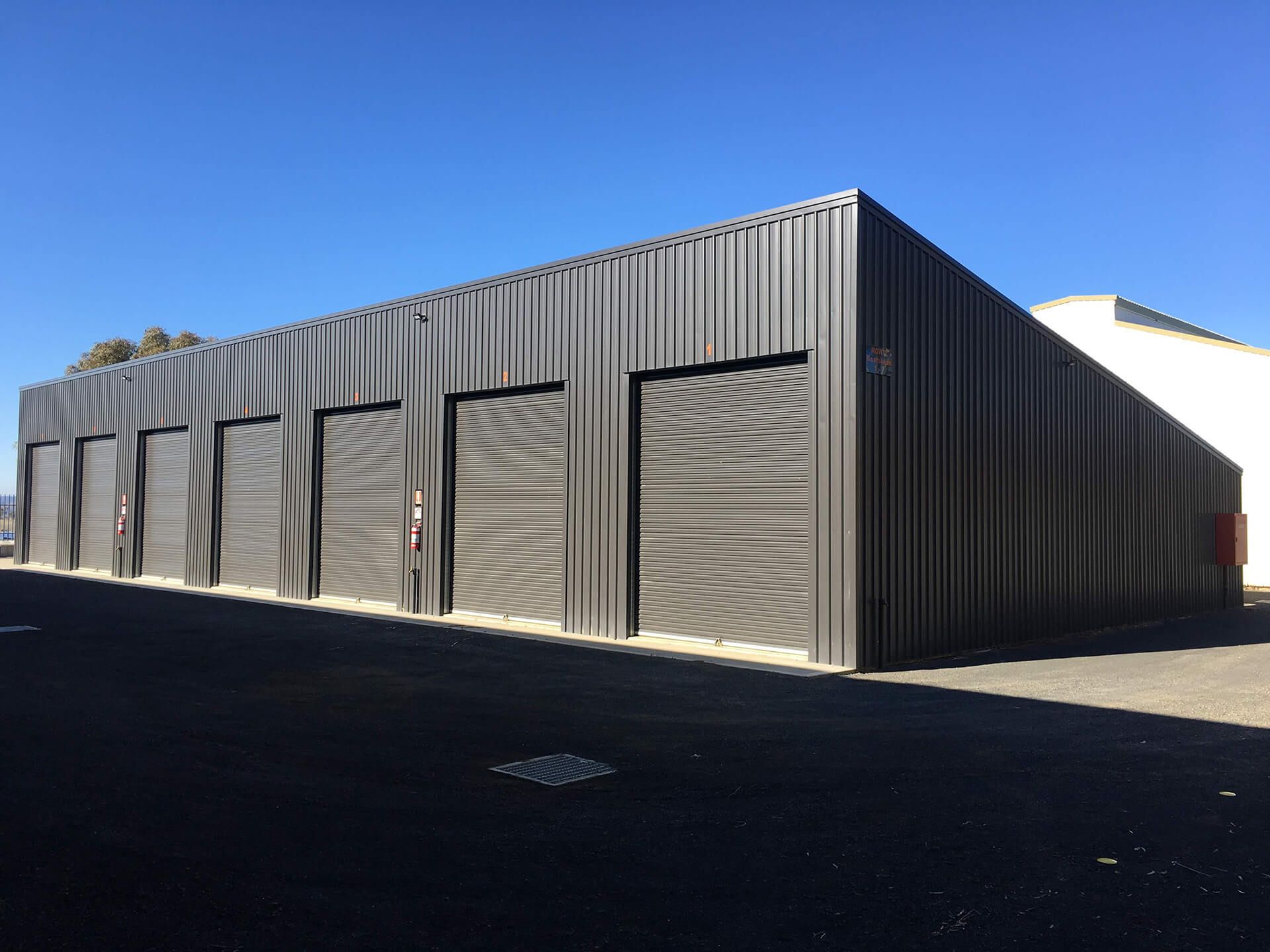 Industrial Shed with roller doors - Snowy Sheds