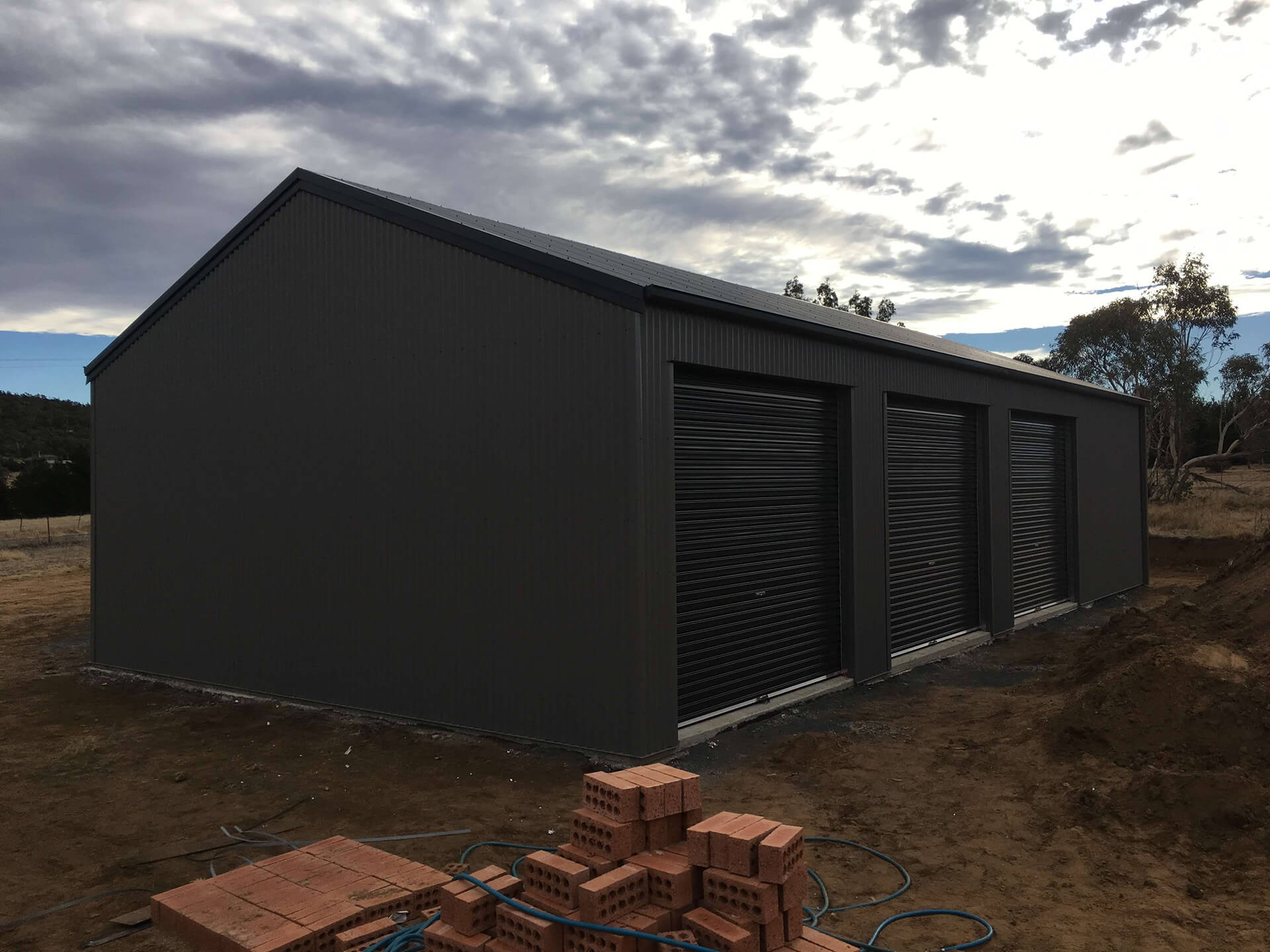 Industrial Shed with roller doors - Snowy Sheds