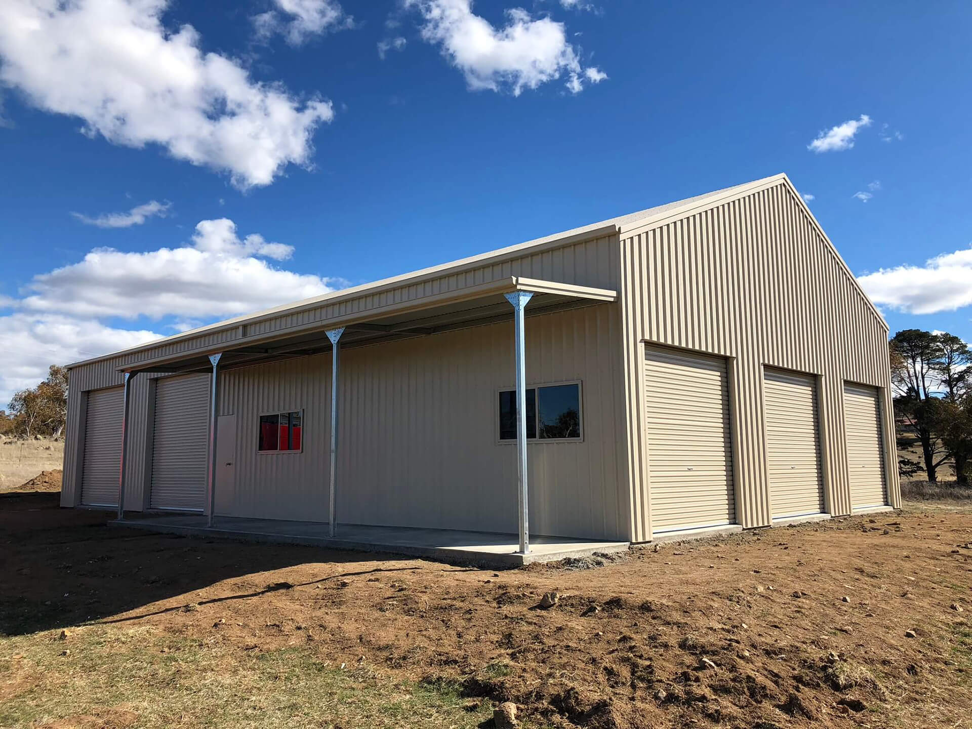 Industrial Shed with roller doors - Snowy Sheds