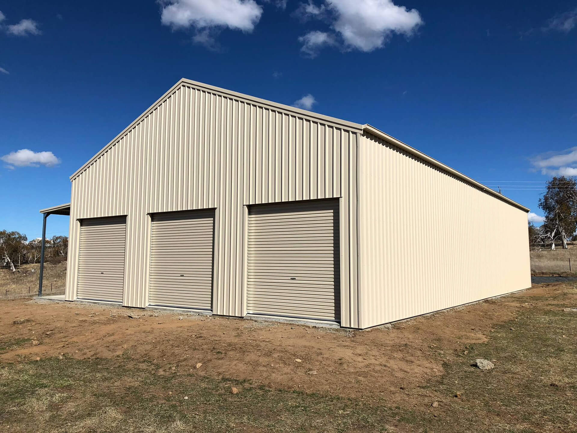 Industrial Shed with roller doors - Snowy Sheds