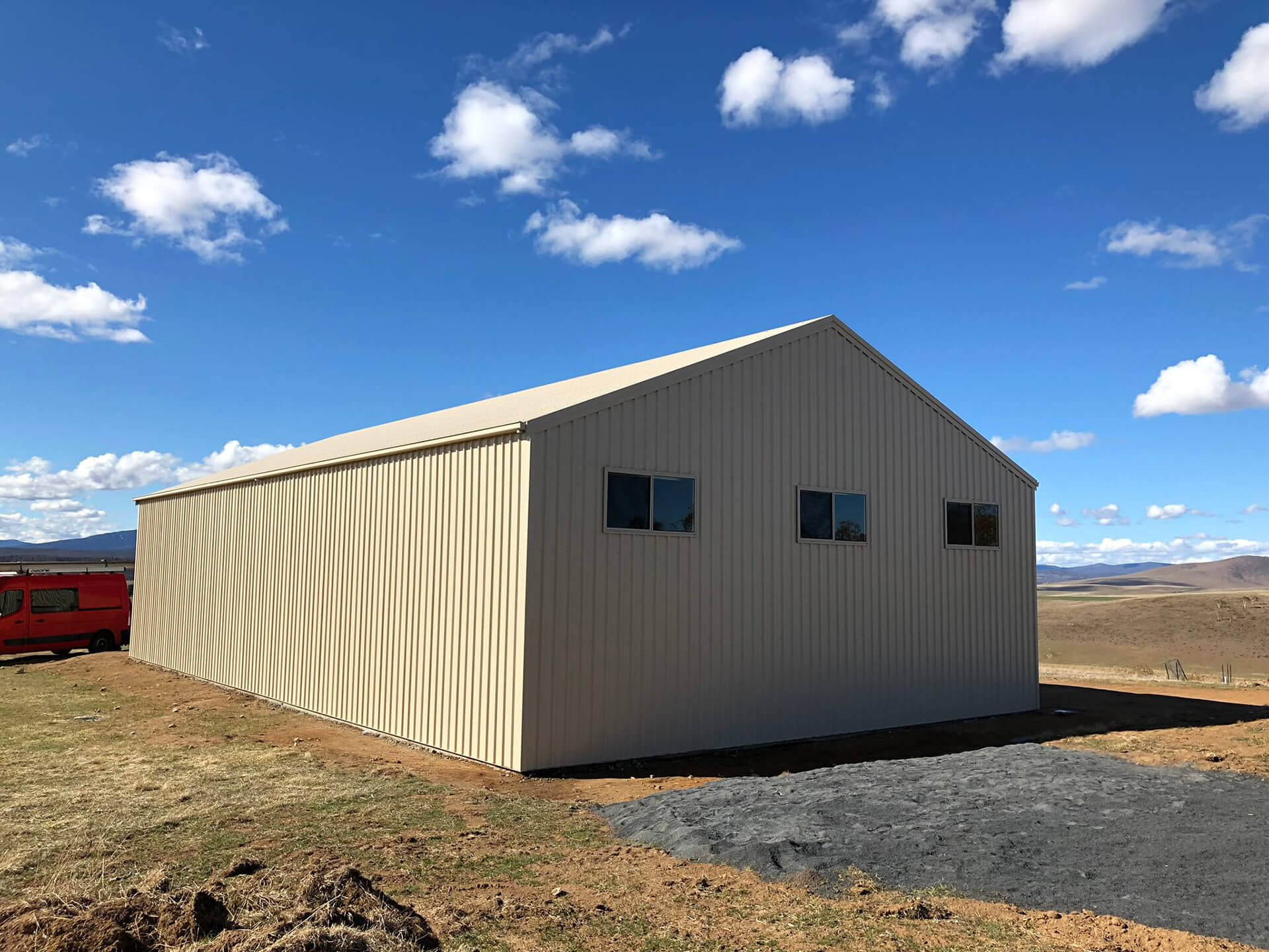 Industrial Shed with roller doors - Snowy Sheds