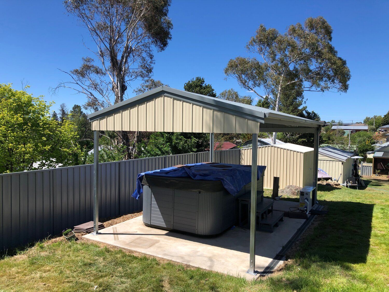 Carport for hot tub - Snowy Sheds