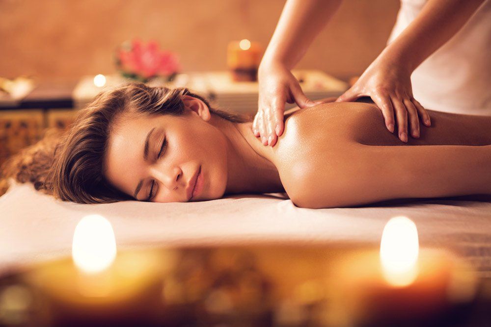 woman getting a relaxing massage