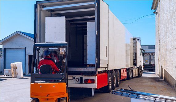 Forklift in action