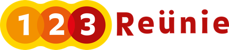 Logo met de cijfers 1, 2 en 3 in overlappende cirkels en het woord 