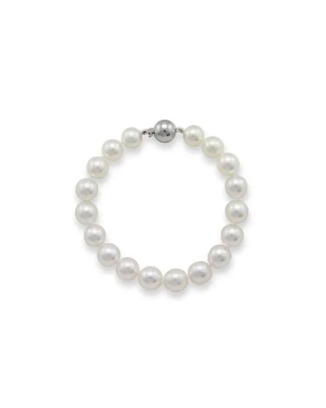 South Sea pearl bracelet with white gold ball clasp