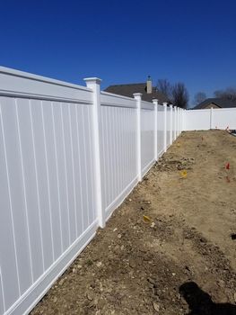 White Residential Fence — Griffith, IN — Paz Fence Installations