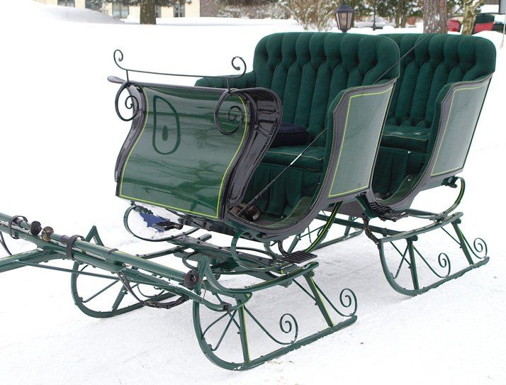 4-Seated Bobsleigh, horse drawn antique sleigh collection for sale