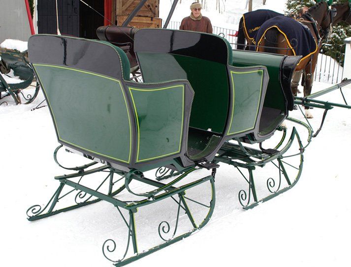 4Seated Bobsleigh, horse drawn antique sleigh collection for sale