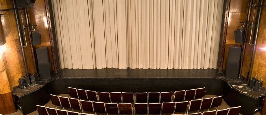 Inside a theatre