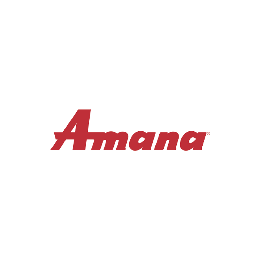 Amana logo in red text on a white background.