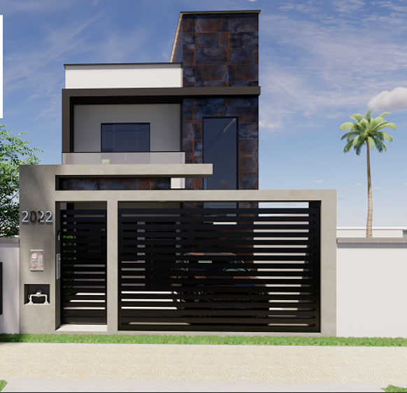 Uma casa com o número 2022