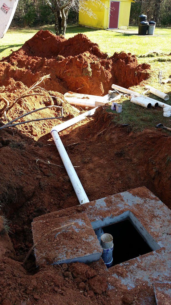Close Up View of Septic Tank Installation — Appomattox, VA — Taylor’s Septic Service Inc