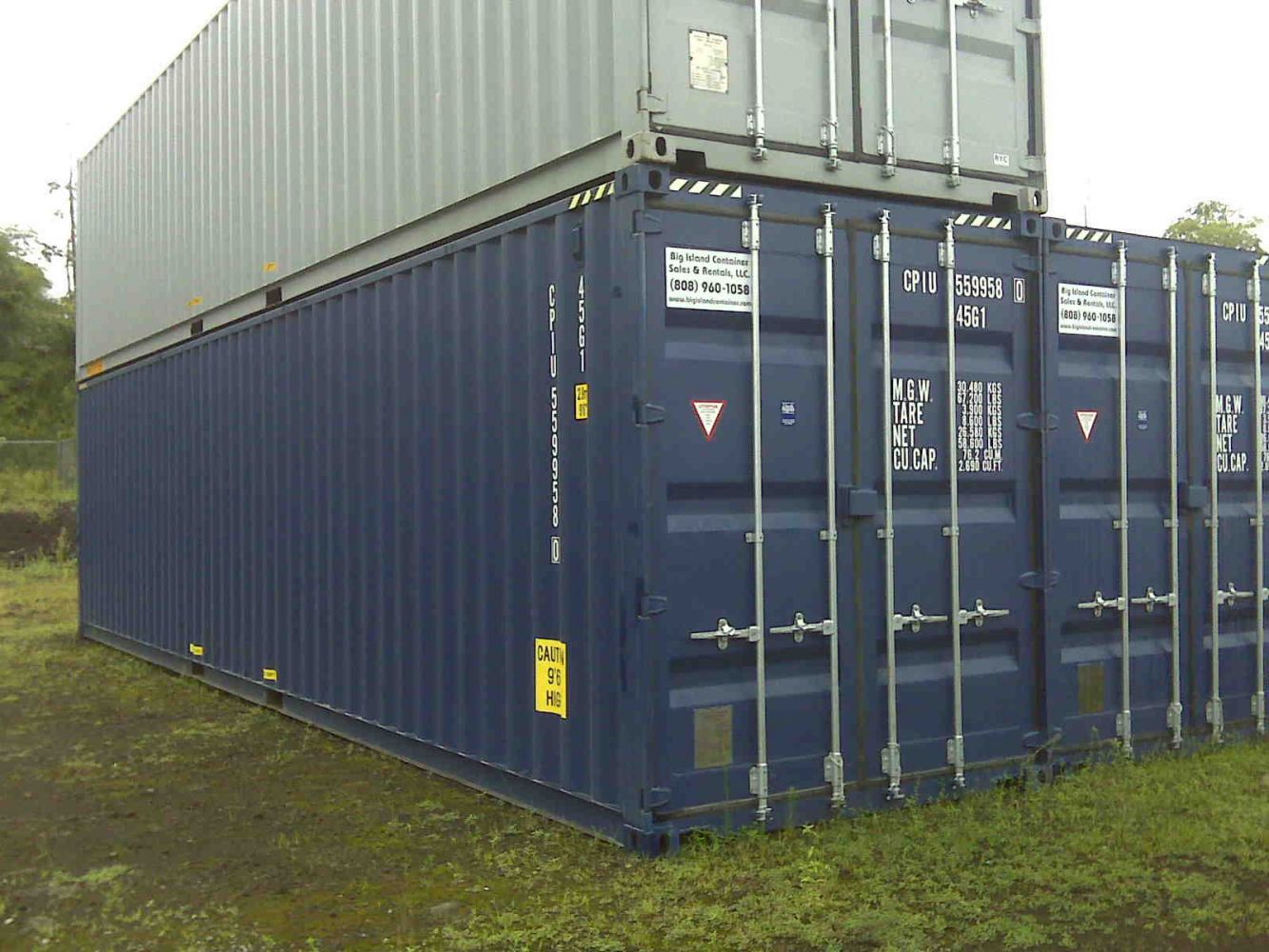 Blue & Gray Containers