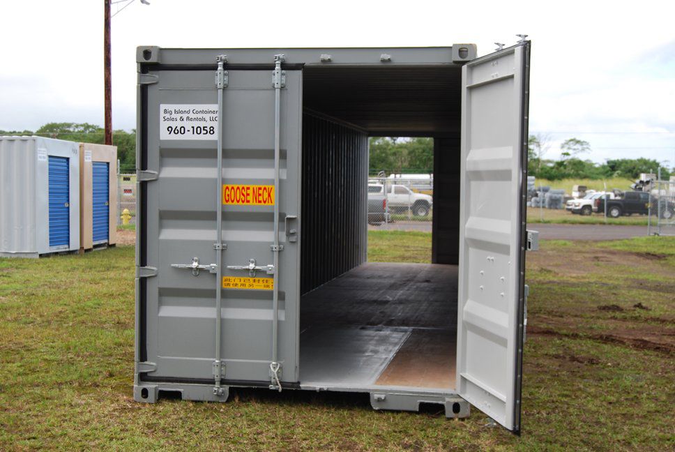 Opened Gray Container