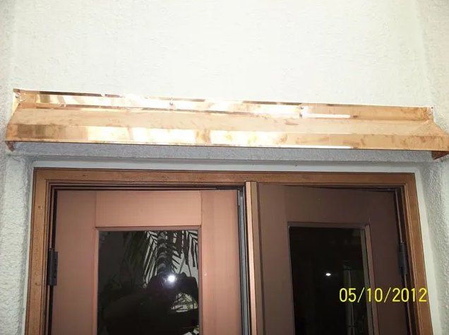 Custom Gutter Above Door — Oakland Park, FL — Watertite Gutter Company