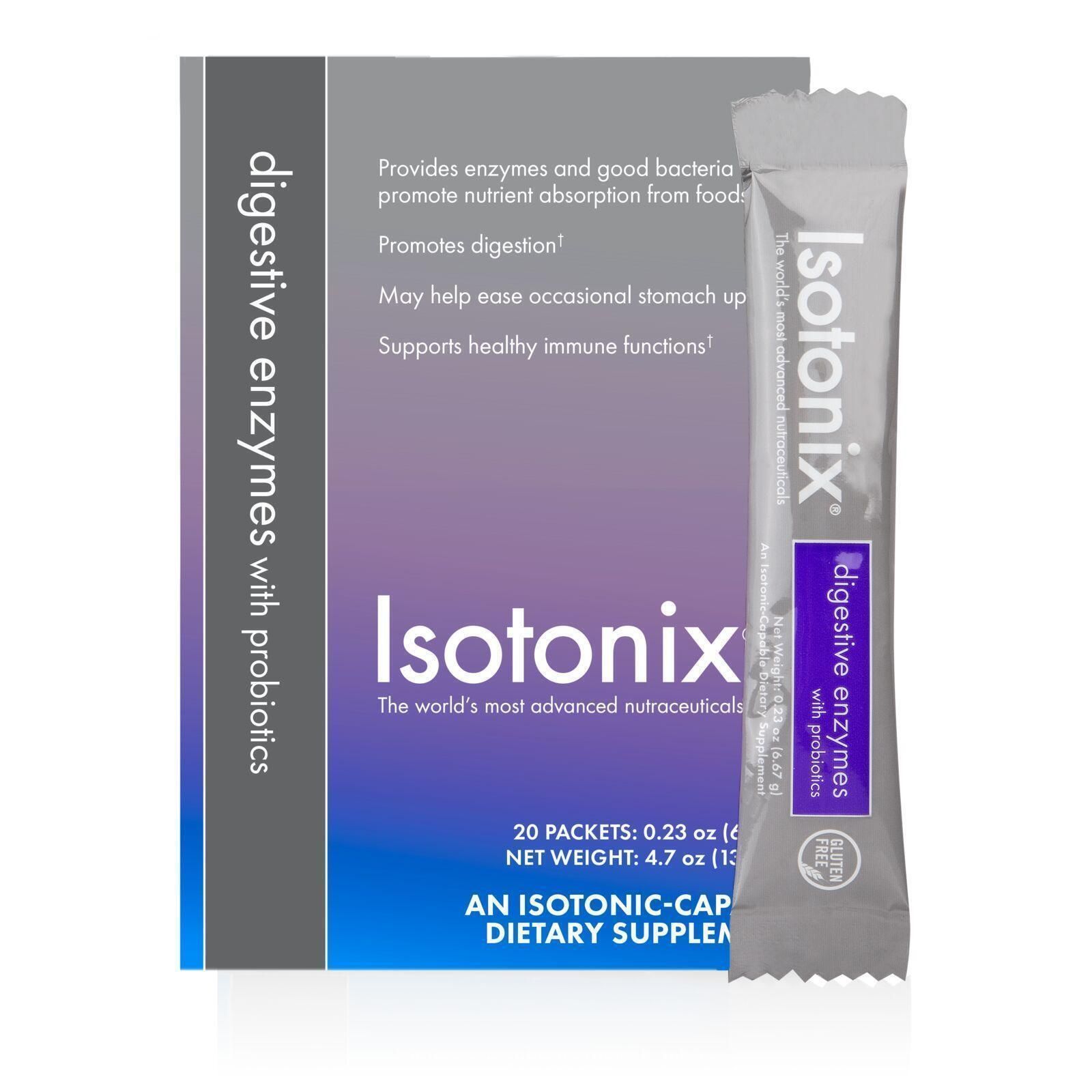 A box of isotonix digestive enzymes with probiotics