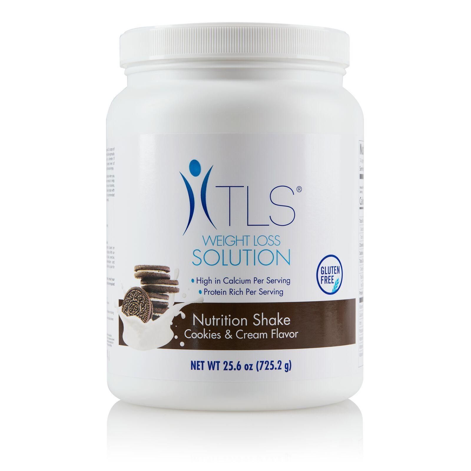 A jar of tls weight loss solution nutrition shake