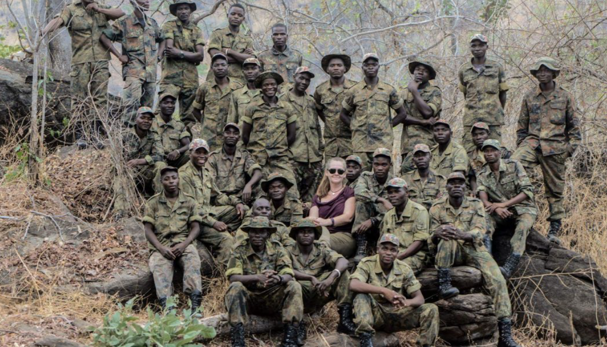 Lynn Clifford, Field Manager of WAG, Malawi, with her ranger force.