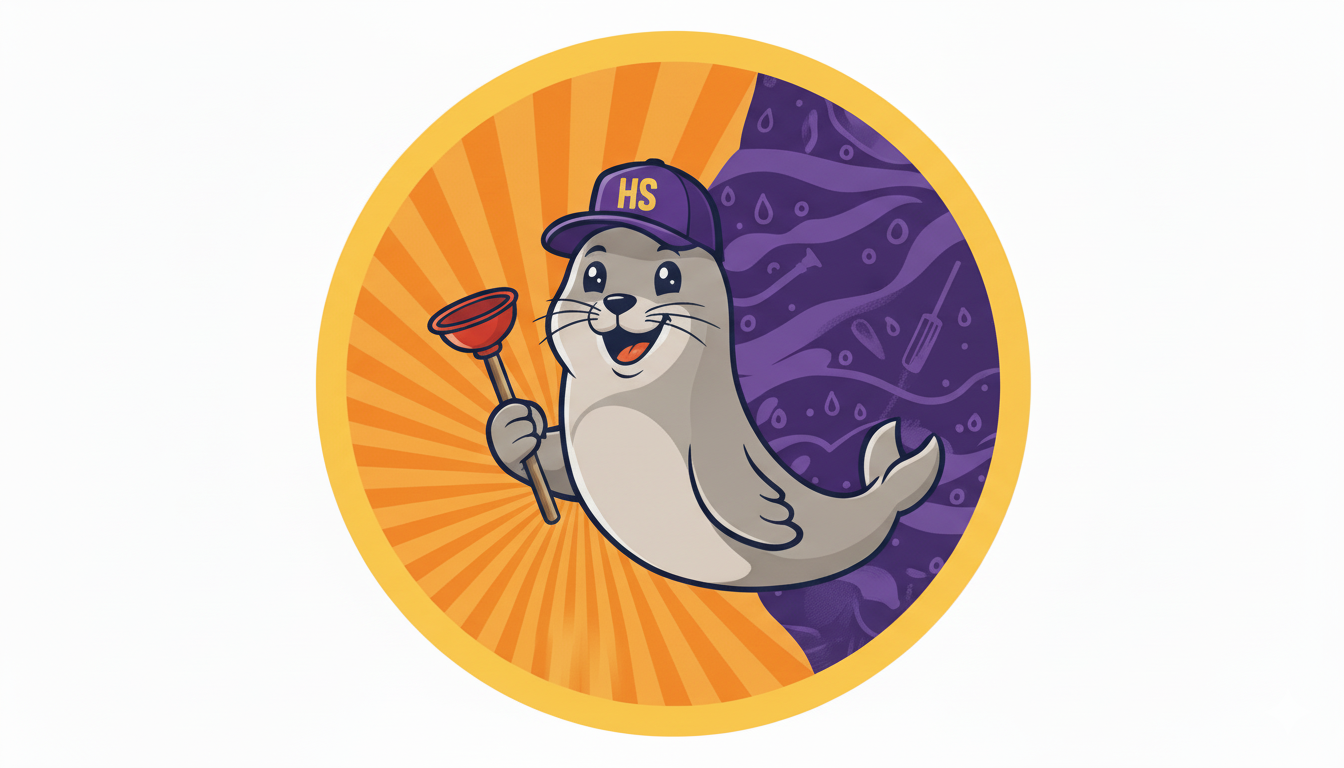 Happy Seal Plumbing Logo