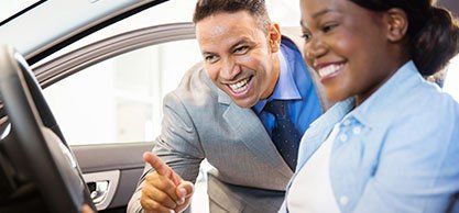 Young Woman Buying Car