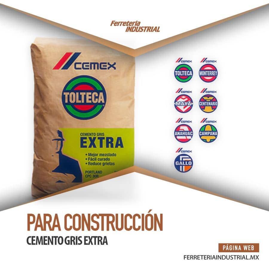 Bolsa de cemento de CEMEX Tolteca; materiales de construcción.
