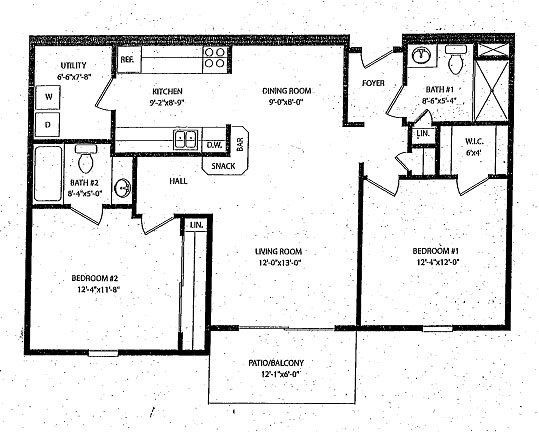 two bed floor plan