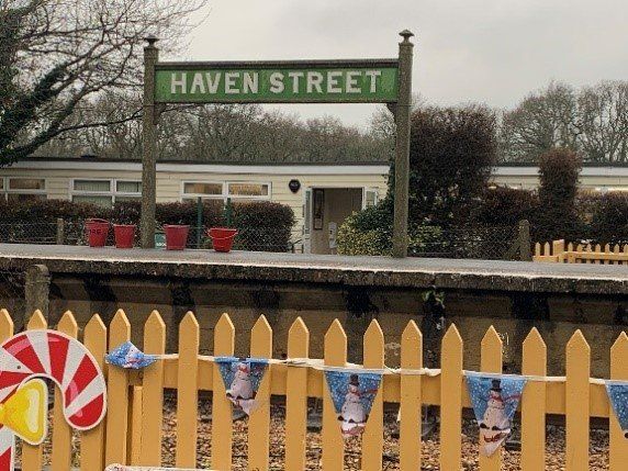 Sign of Haven Street railway station, Isle of Wight