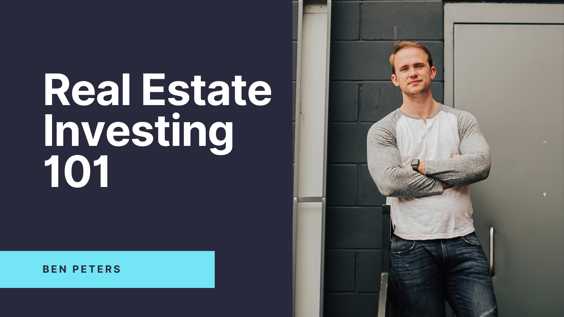 A man is standing in front of a building with his arms crossed.