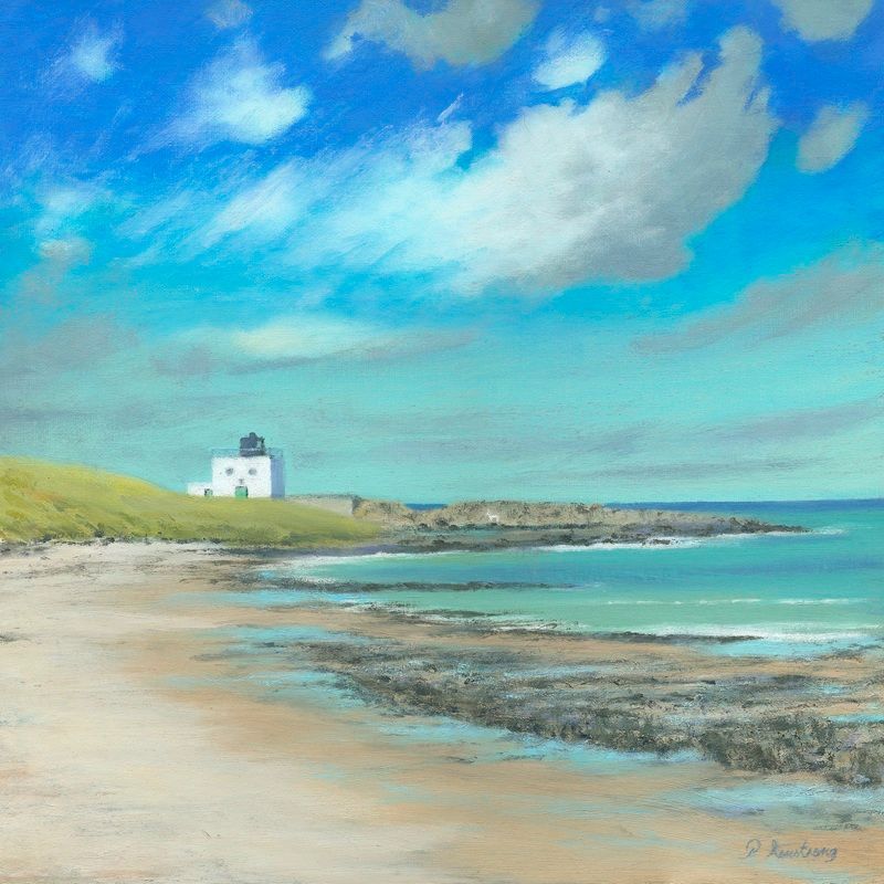 Stag Rock and Lighthouse Print Image