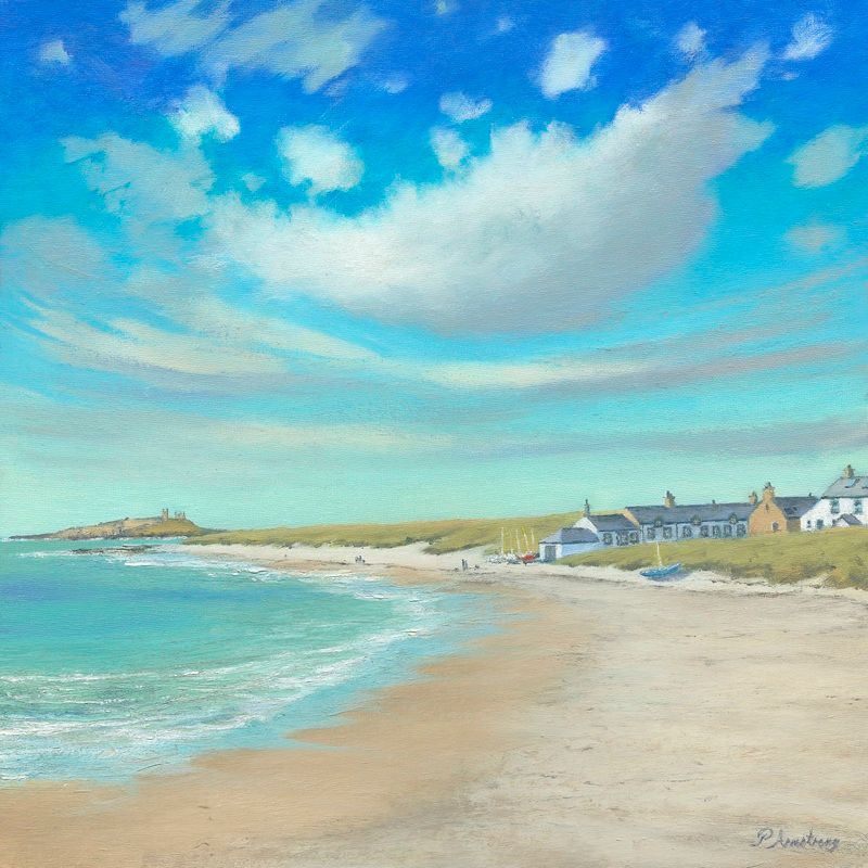 Painting of Low Newton Beach in Northumberland