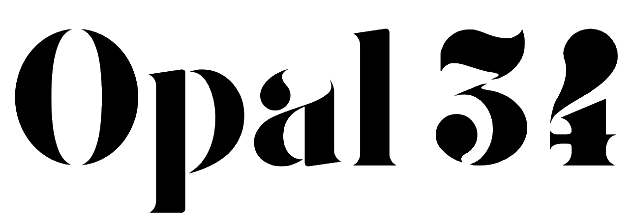 The word opal is written in black on a white background.