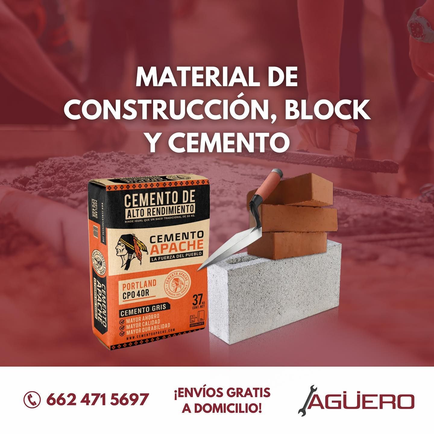 FERRETERÍA Y MATERIALES AGÜERO - Material de construcción, block y cemento