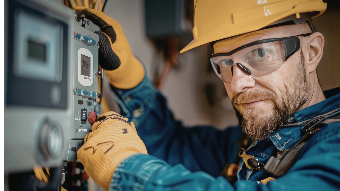  NSW sparky specialist tradie at work. 