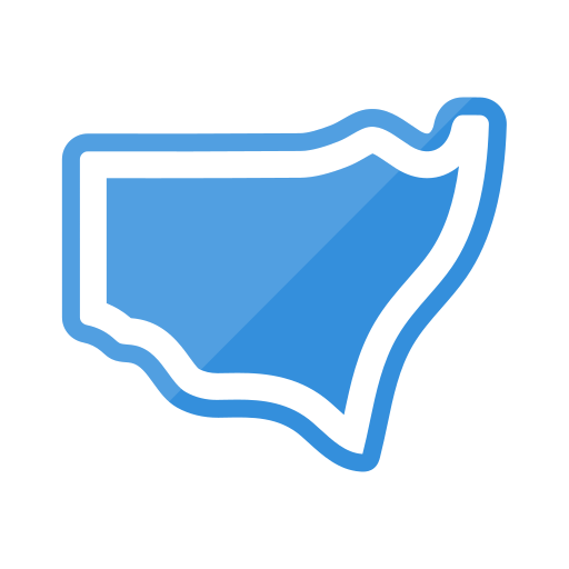 A gray map of new south wales on a white background.