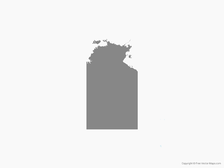 A silhouette of the state of queensland on a white background.