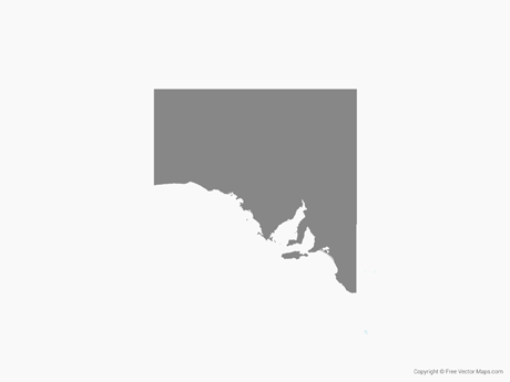 A gray and white map of victoria on a white background.