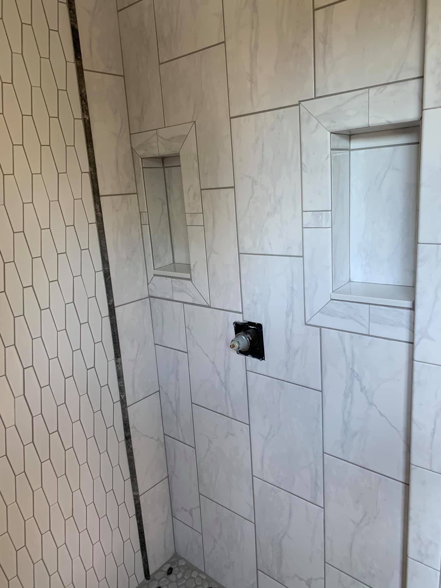 Subway Shower Tiles Pattern Design — Winston-Salem, NC — Foust Flooring