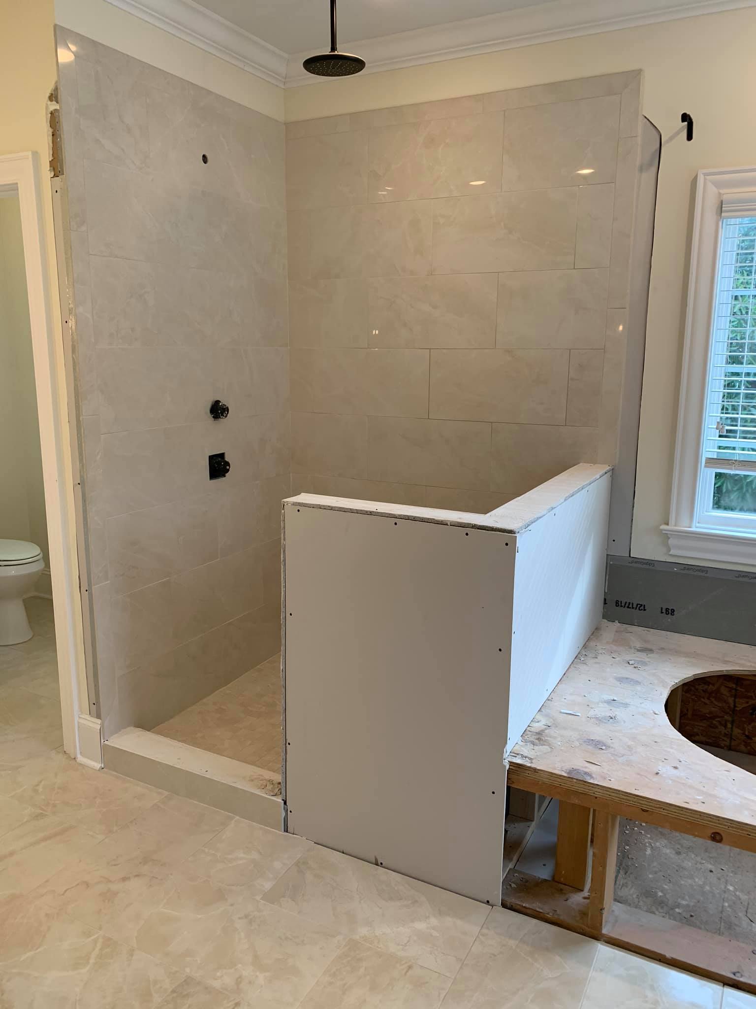 Small Bathroom Shower — Winston-Salem, NC — Foust Flooring