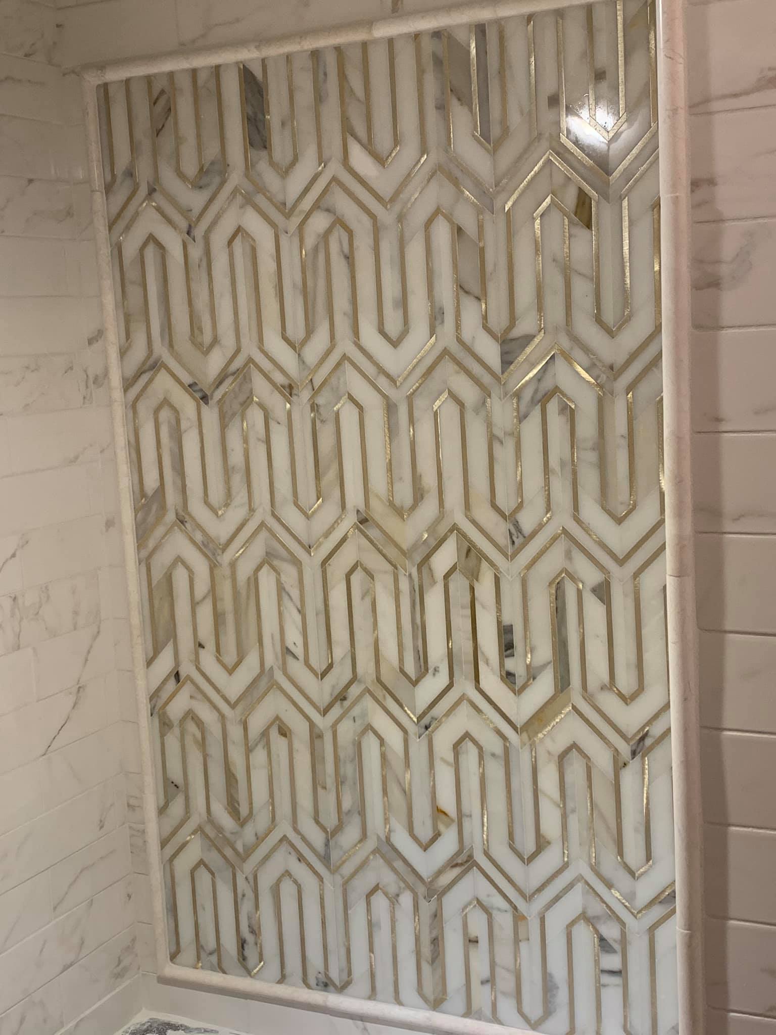 Shower Tiles With Pattern Design — Winston-Salem, NC — Foust Flooring