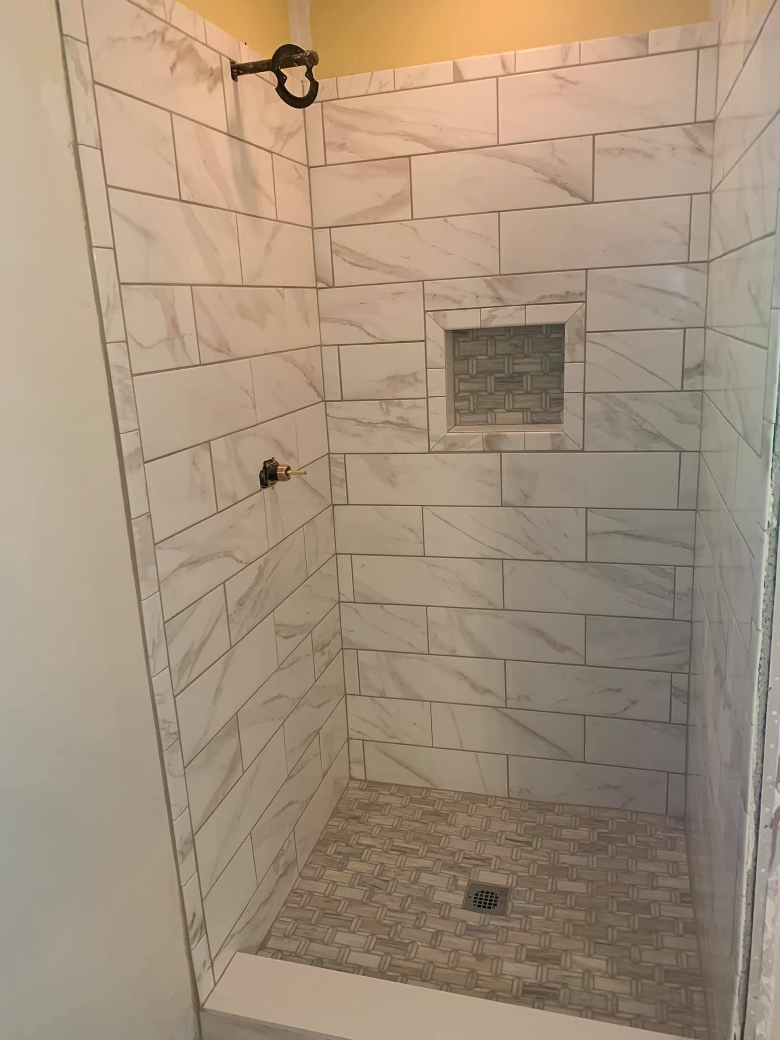 White Shower Tiles — Winston-Salem, NC — Foust Flooring