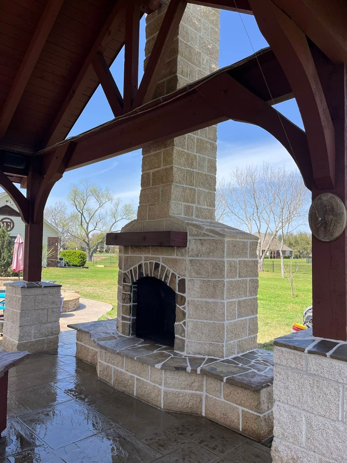 Brick Work Fireplace in