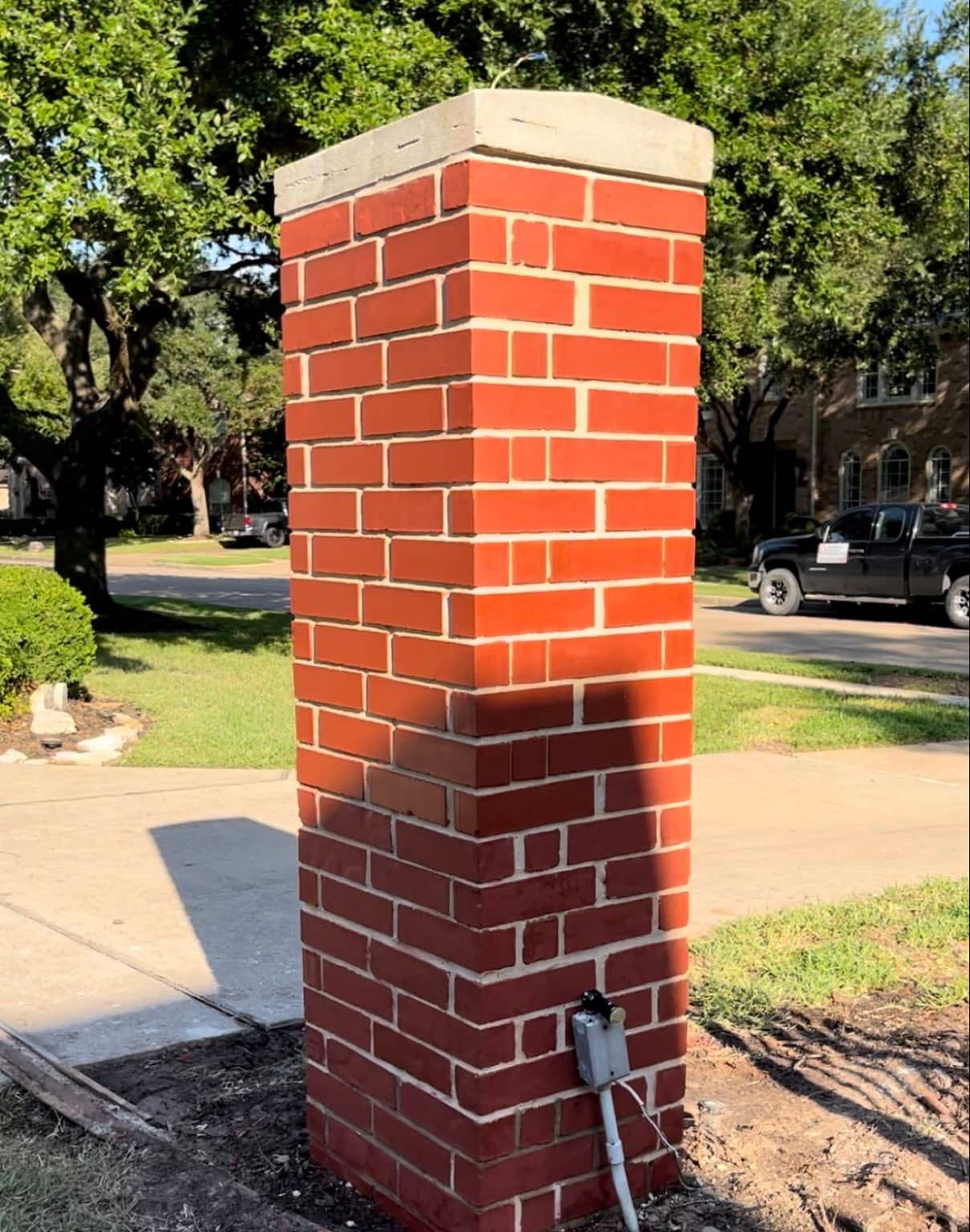 Brick Pillar in Sugar Land, TX