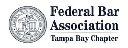 Federal Bar Association Tampa Bay Chapter logo with circular emblem and text.