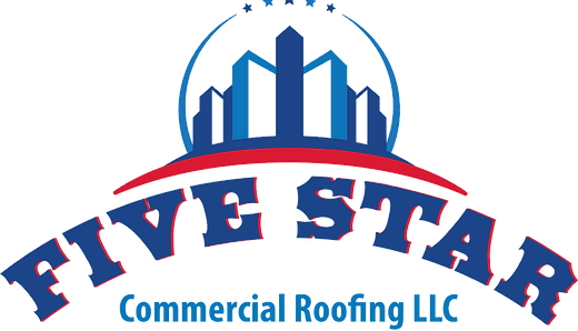 A logo for five star commercial roofing llc