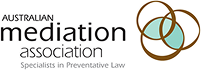Australian Mediation Association logo with intersecting circles.