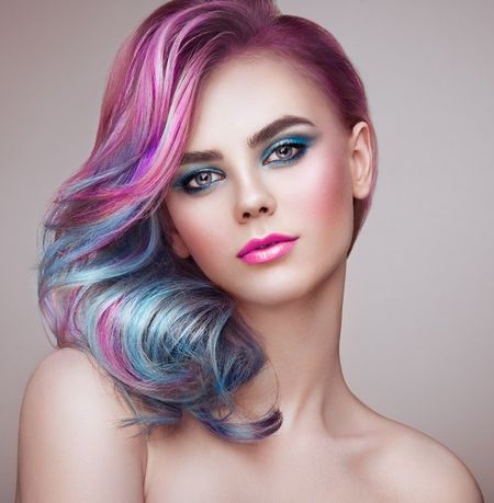 Pink & Blue Coloured Hair — Trendy Hairdresser in Cairns, QLD