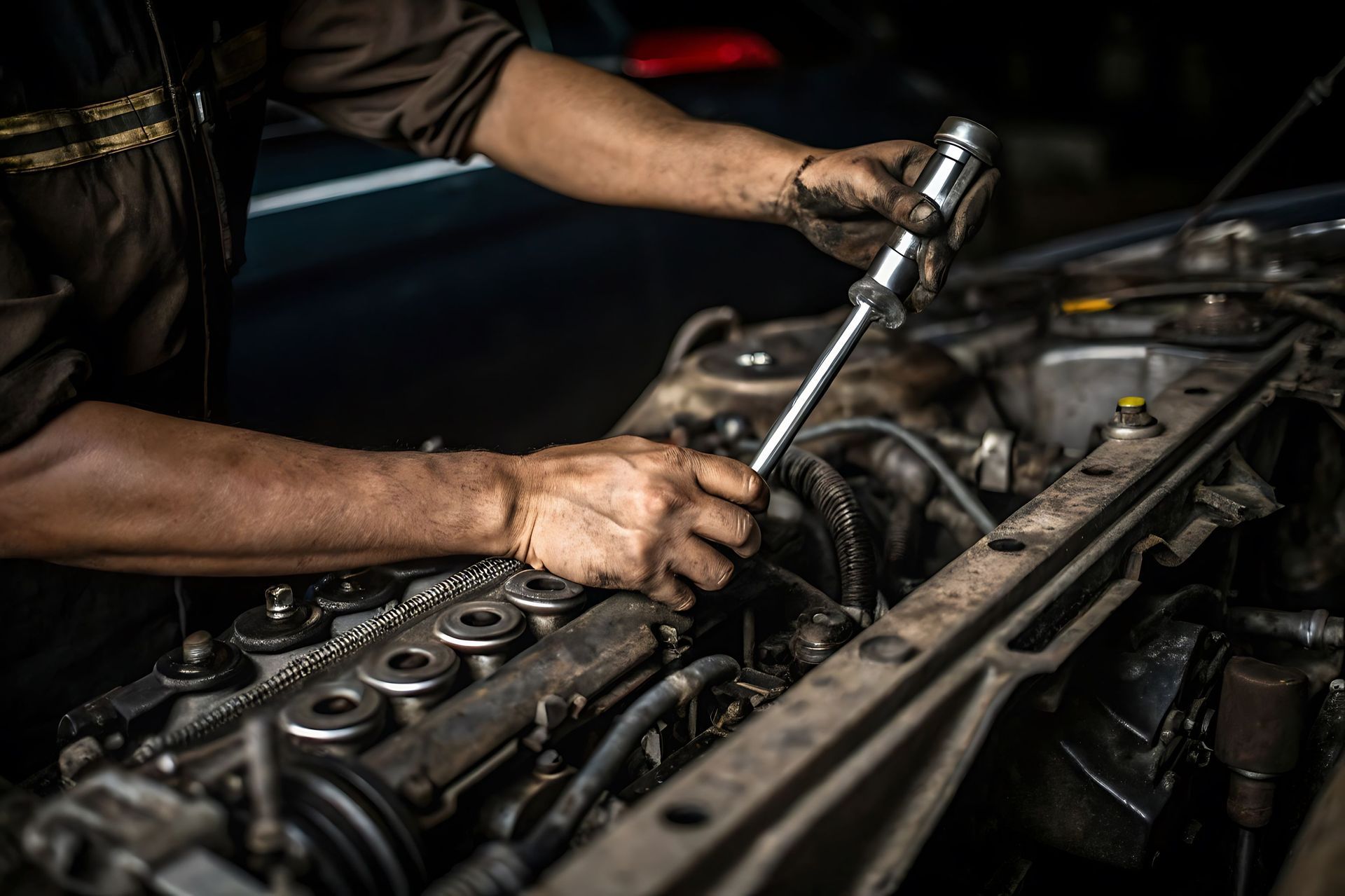 Mechanic maintaining the car | Volz Automotive